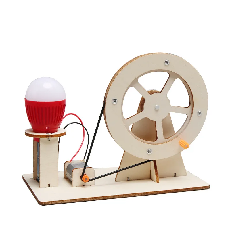 Science Diy Model - Mini générateur à manivelle DIY, ampoule,