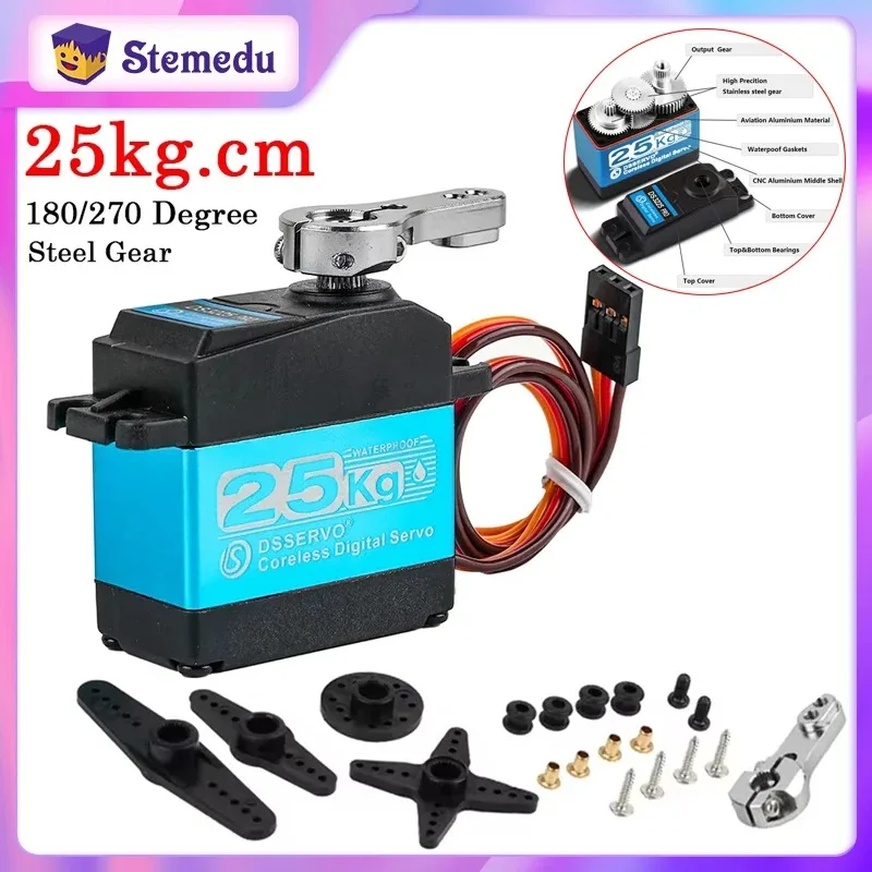 Robot Arm Motor - DS3225 Pro 25kg sans noyau numérique