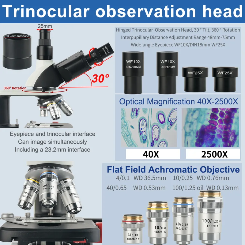 Microscope composé électroniqu - Microscope Compound 40X avis et prix