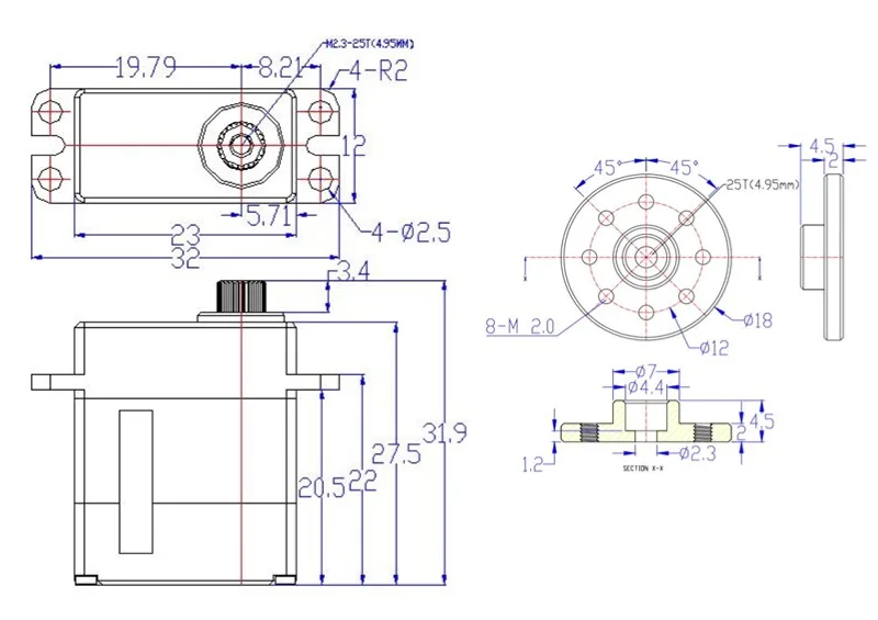Feetech HLS3606M Contrôle de f - Robot Arm Motor avis et prix