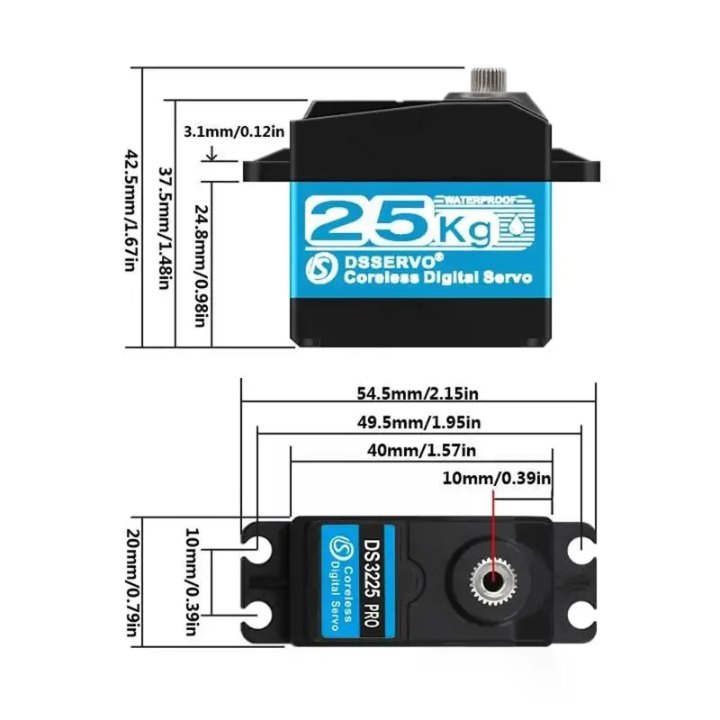 DS3225 Pro 25kg sans noyau num - Robot Arm Motor avis et prix